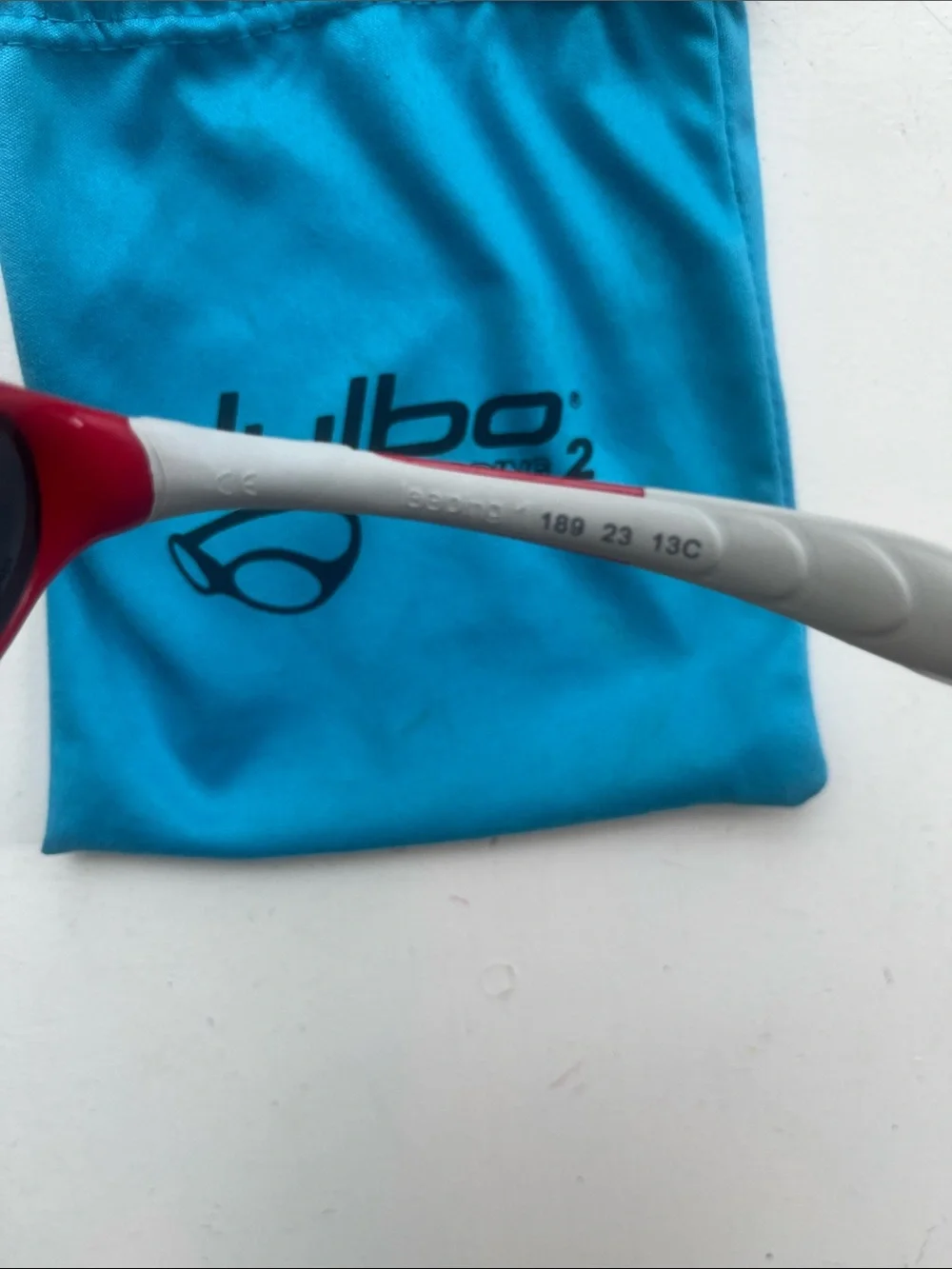 Julbo Baby Red Sunglasses with Blue Pouch Ski Hike Polarized Lens
